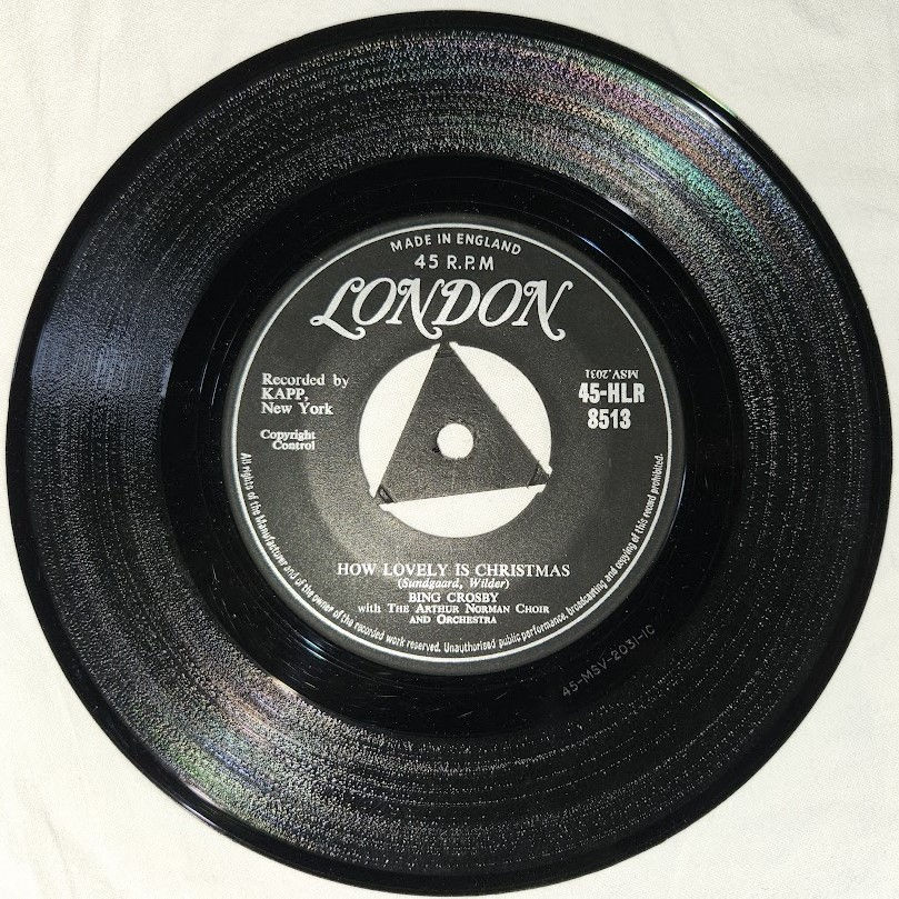 Bing Crosby - How Lovely Is Christmas (7", Single, Mono) (London American Record
