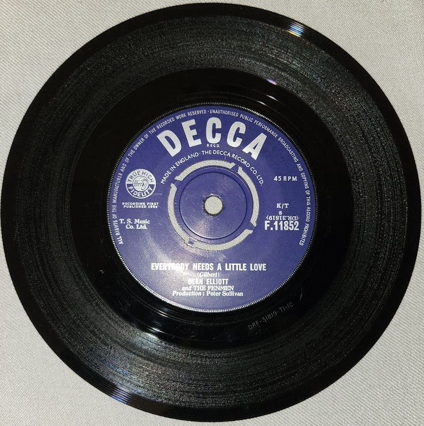 ภาพขนาดย่อ: Bern Elliott And The Fenmen - New Orleans (7", Single) (Decca)