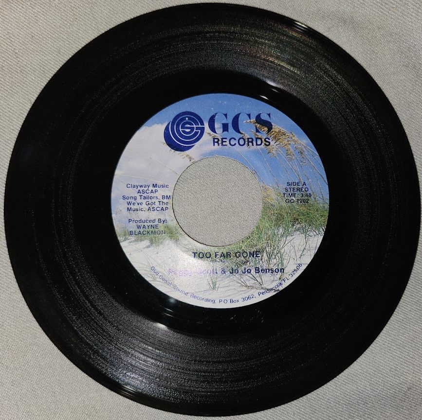 Peggy Scott & Jo Jo Benson - Too Far Gone (7") (GCS Records (2))