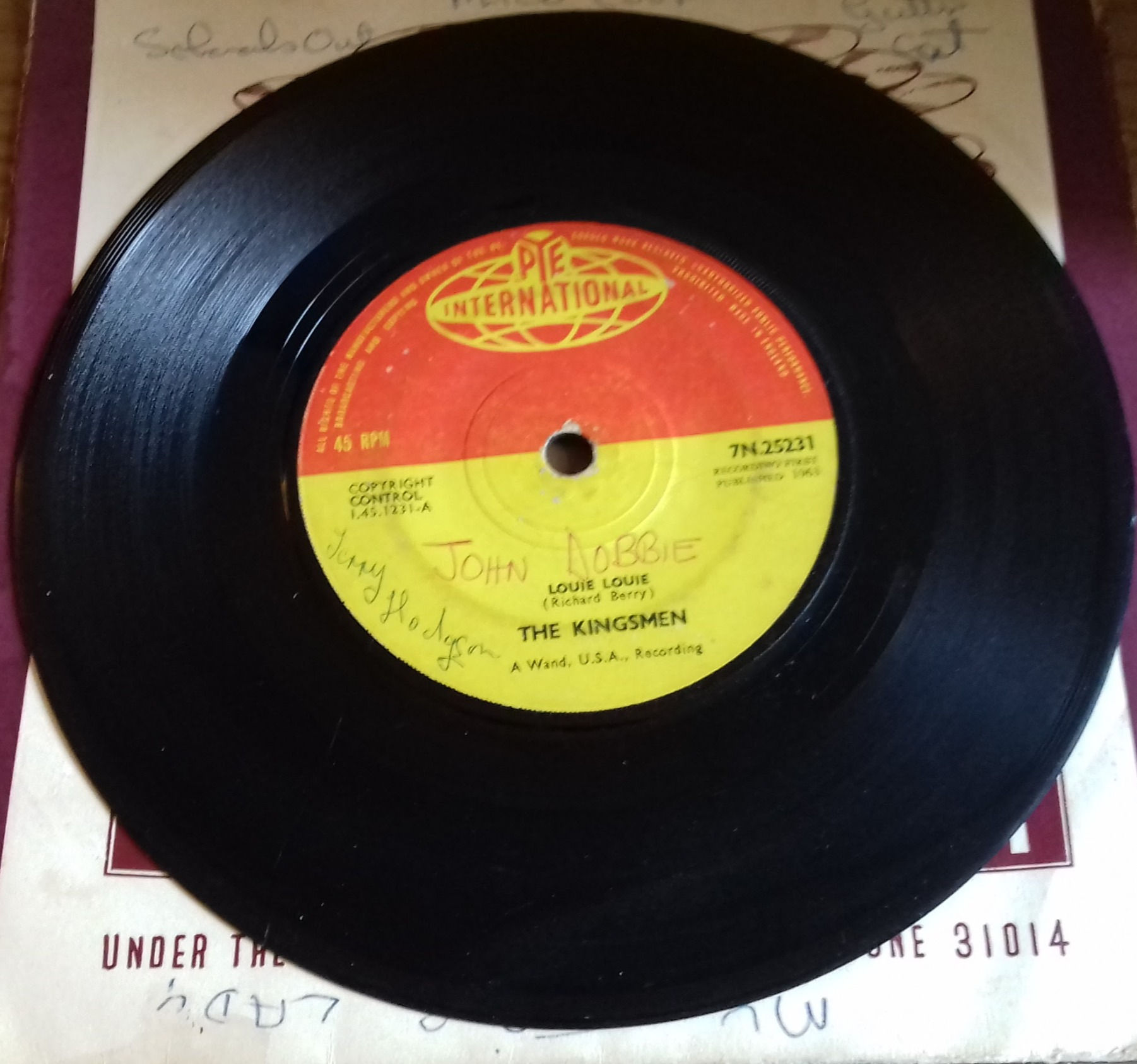 The Kingsmen - Louie Louie (7", Single, Sol) (PYE International)