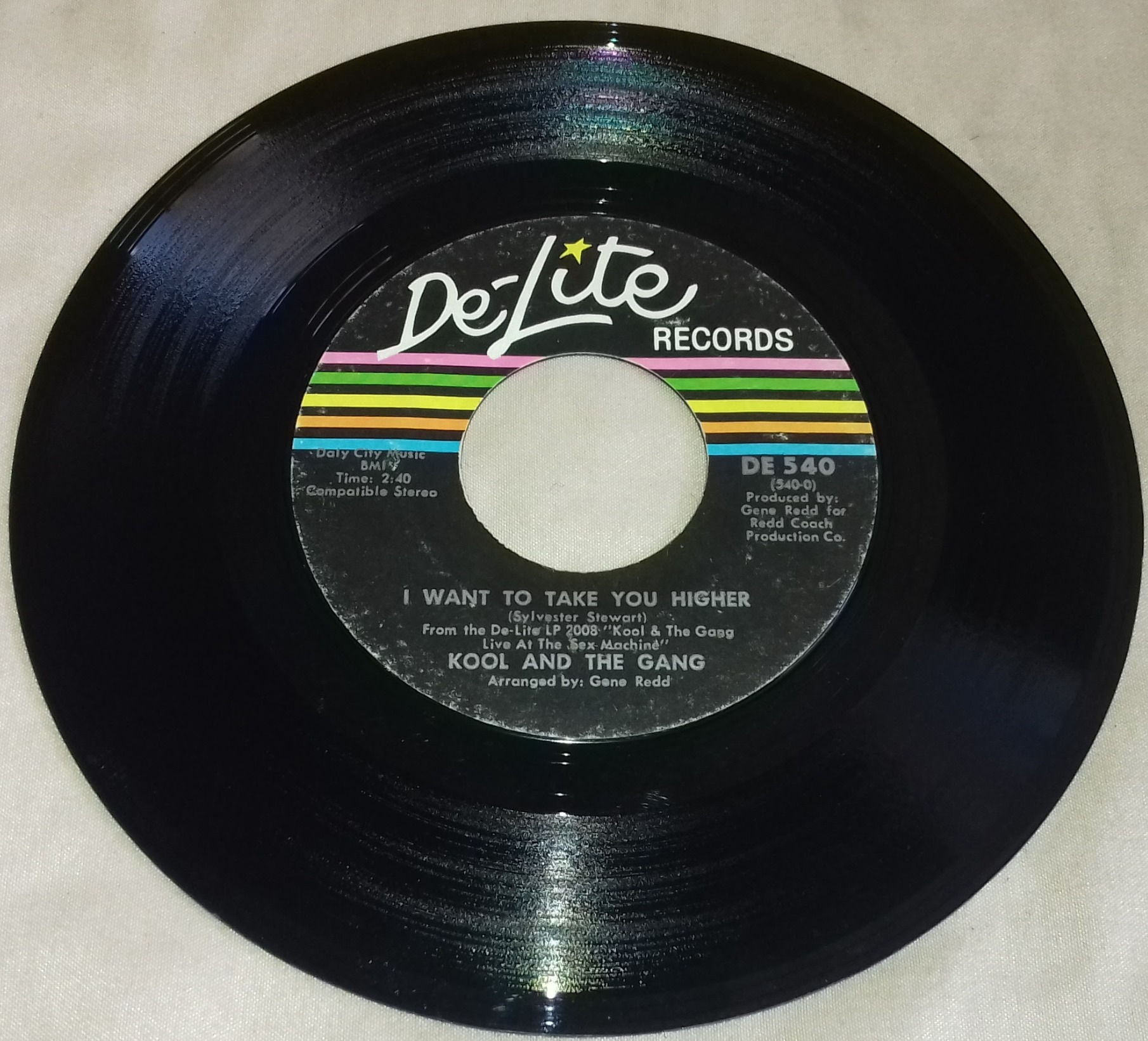 Kool And The Gang* - I Want To Take You Higher / Pneumonia (7", Single) (De-Lit