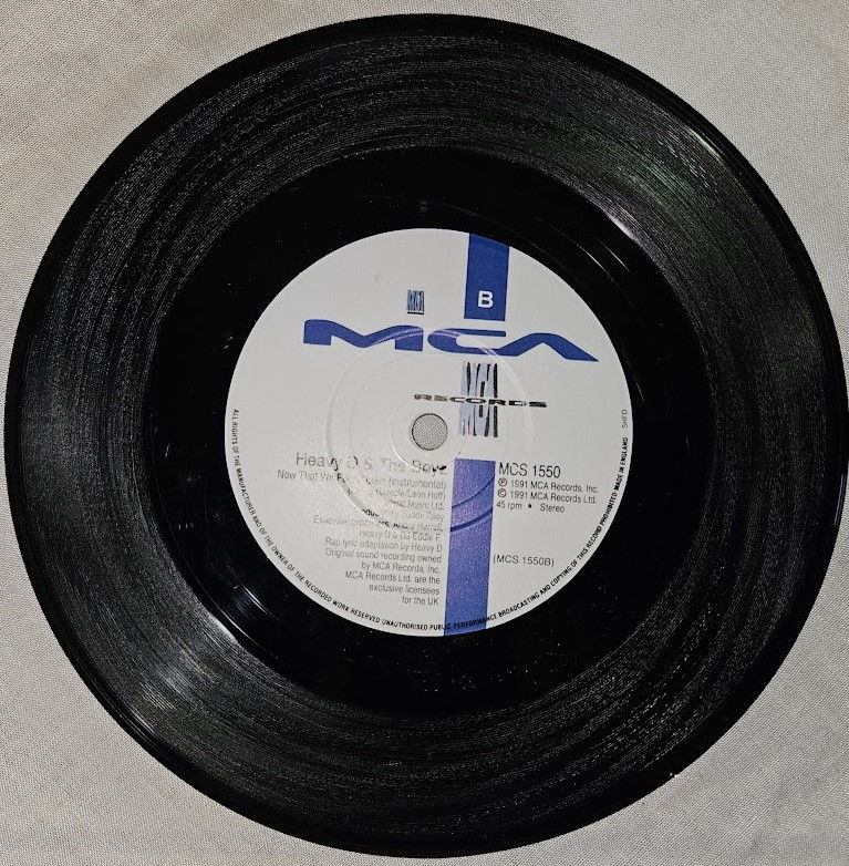 Thumbnail: Heavy D & The Boyz* - Now That We Found Love (7", Single, Car) (MCA Records)