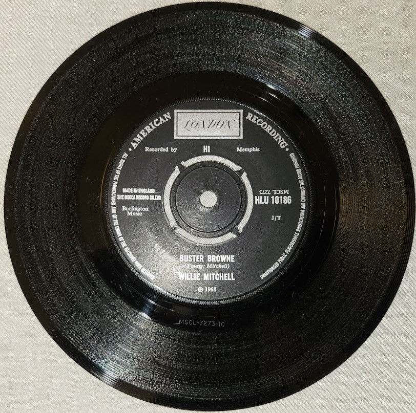 Willie Mitchell - Buster Browne (7", Single) (London Records, London American Re
