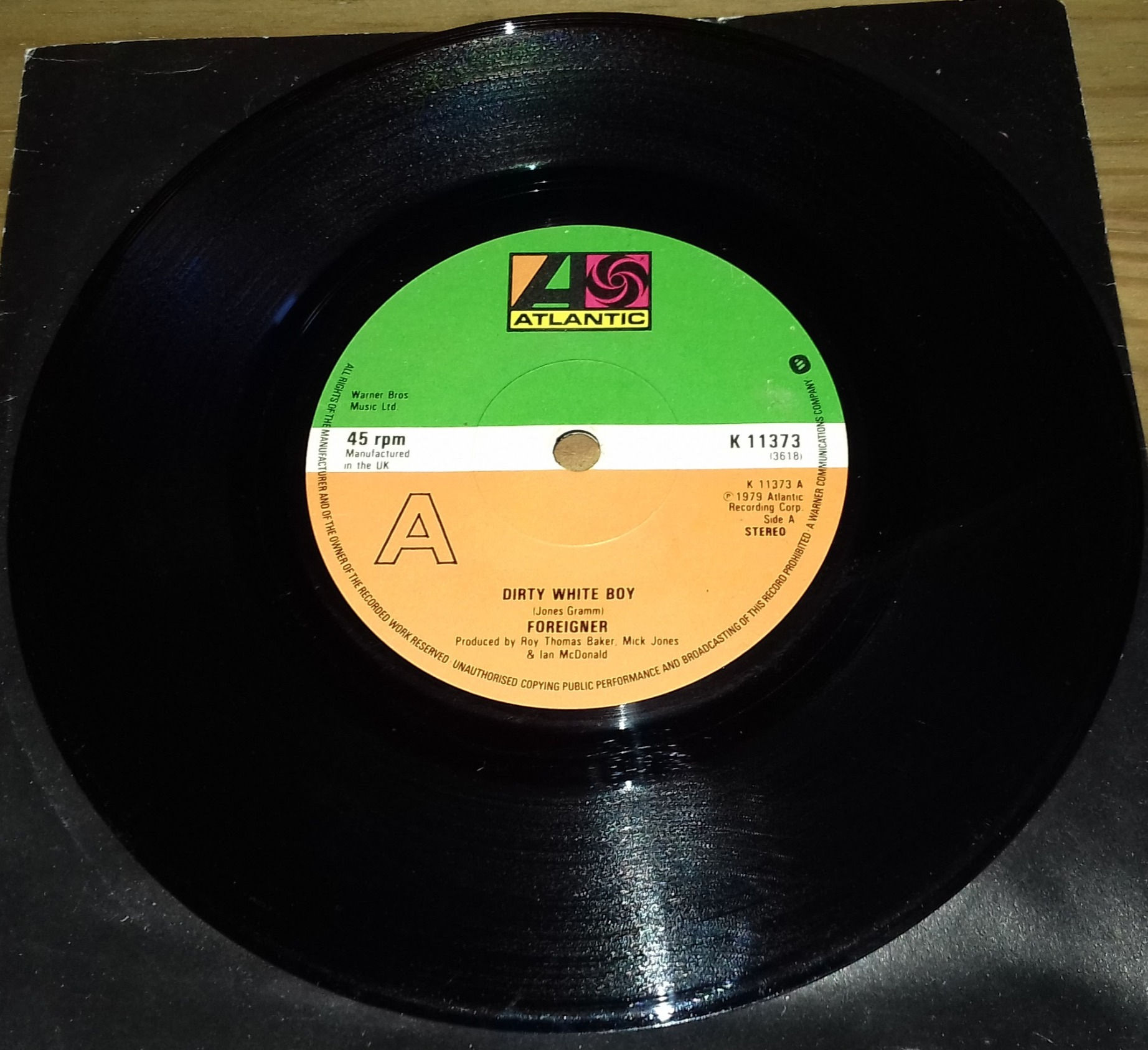 Foreigner - Dirty White Boy (7", Single) (Atlantic)