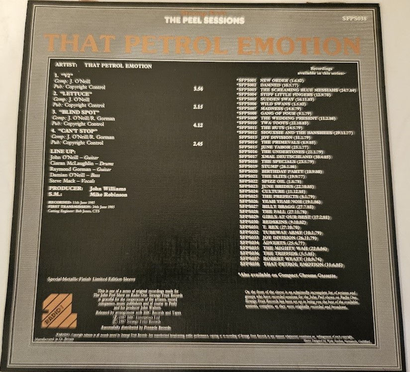 תמונה ממוזערת: That Petrol Emotion - The Peel Sessions (12", Ltd) (Strange Fruit)