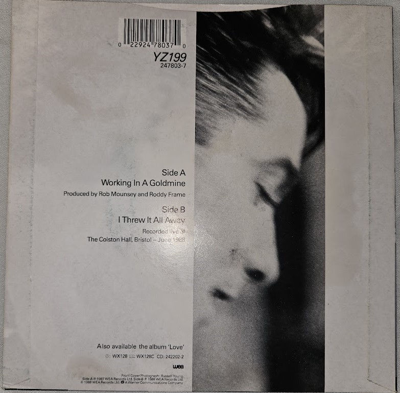 Thumbnail: Aztec Camera - Working In A Goldmine (7", Single) (WEA, WEA)