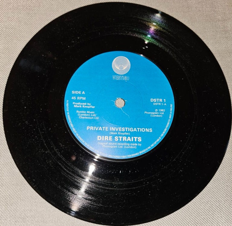 Thumbnail: Dire Straits - Private Investigations (7", Pap) (Vertigo)