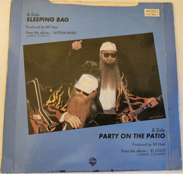 Miniature : ZZ Top - Sleeping Bag (7", Single, PRS) (Warner Bros. Records, Warner Bros. Reco
