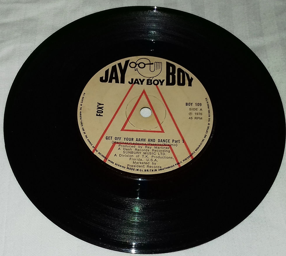 Foxy - Get Off Your Aahh And Dance (7", Single, Promo) (Jay Boy)