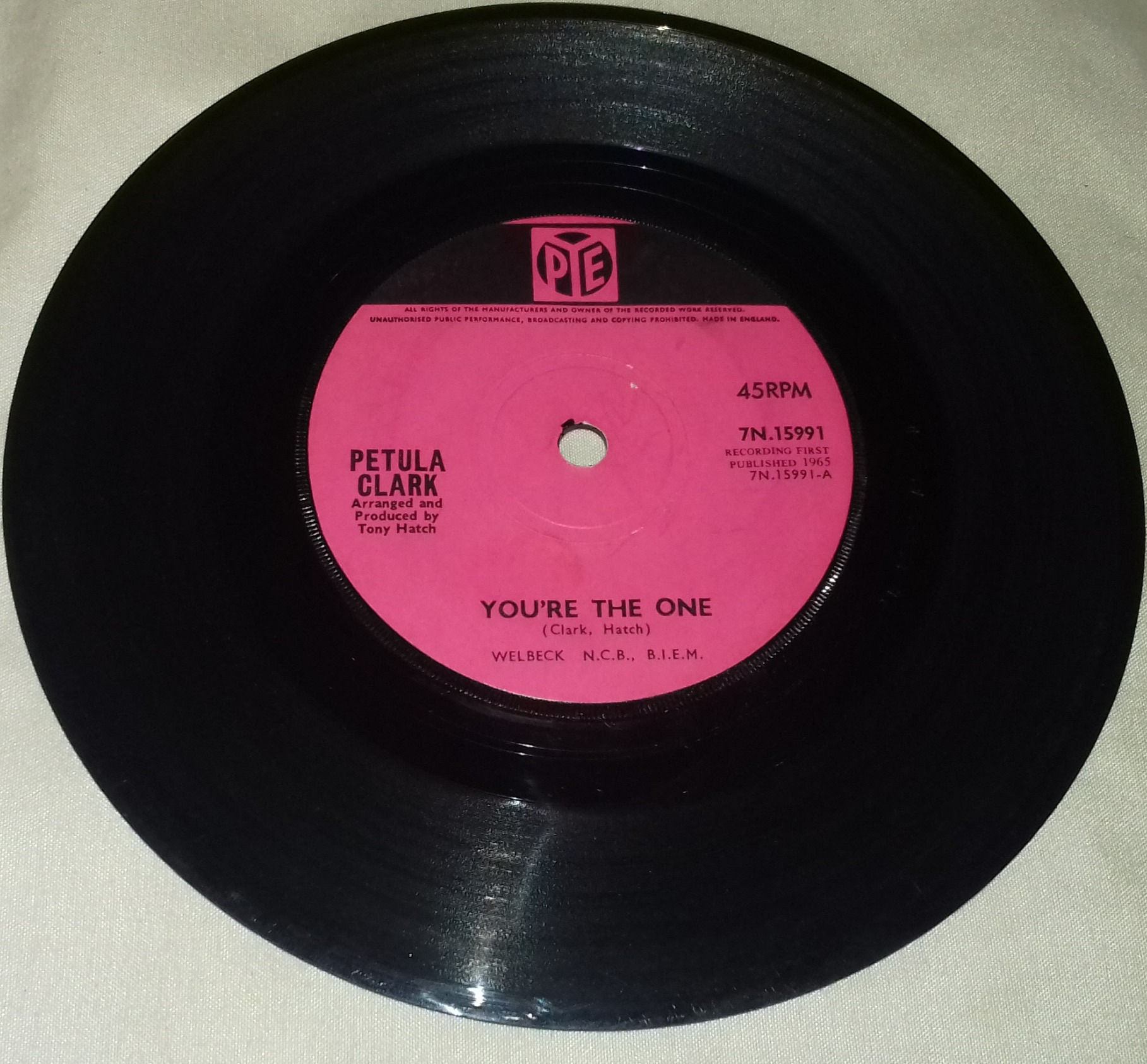 Petula Clark - You're The One (7", Sol) (Pye Records)