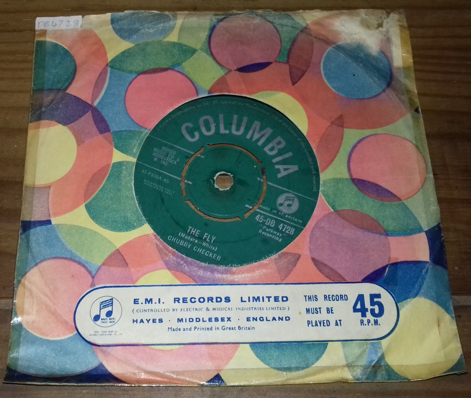 Chubby Checker - The Fly (7", Single) (Columbia)