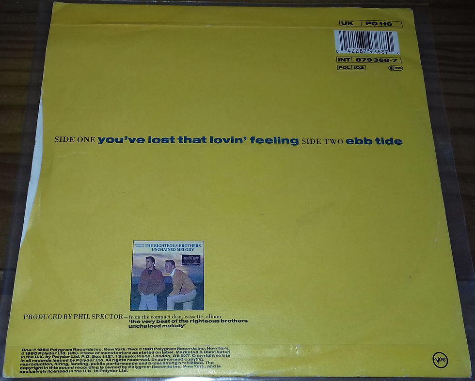 Miniatura: The Righteous Brothers - You've Lost That Lovin' Feeling / Ebb Tide (7", Single