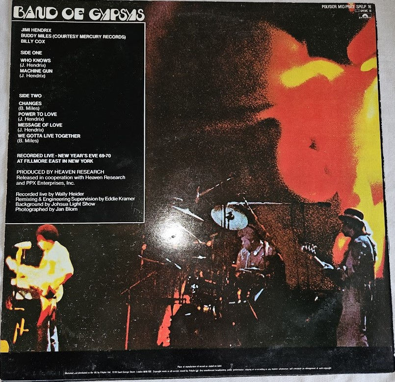 サムネイル： Hendrix* - Band Of Gypsys (LP, Album, RE) (Polydor, Polydor)