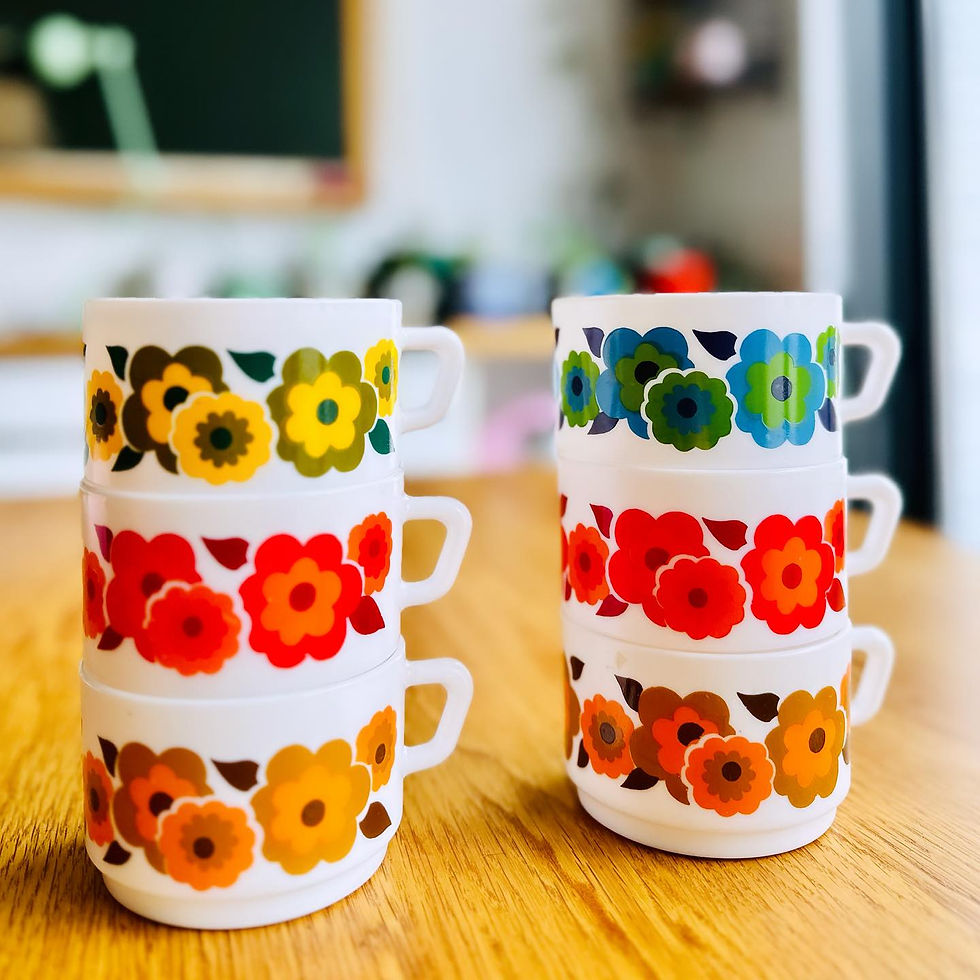 Miniature : LOT DE 6 TASSES LOTUS