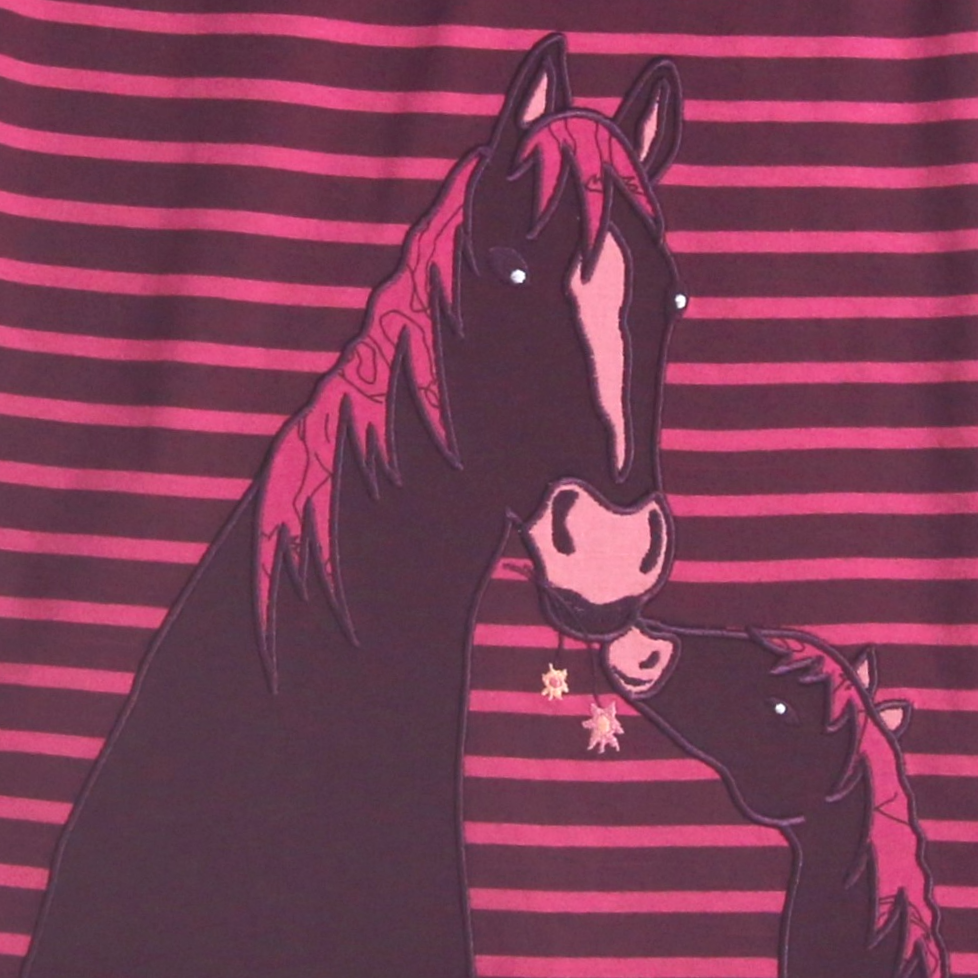 Mädchen Kleid Pferd pink Bio Baumwolle