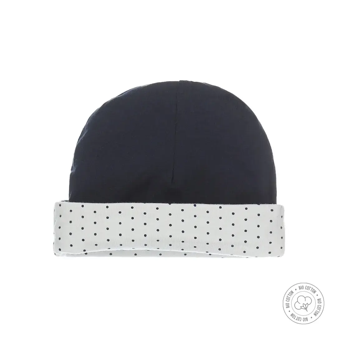 Baby Mütze Dirkje weiß blau