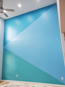 blue accent wall