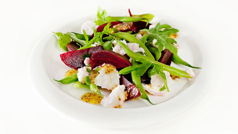 Roasted Beet Salad with Goat Cheese Vinaigrette