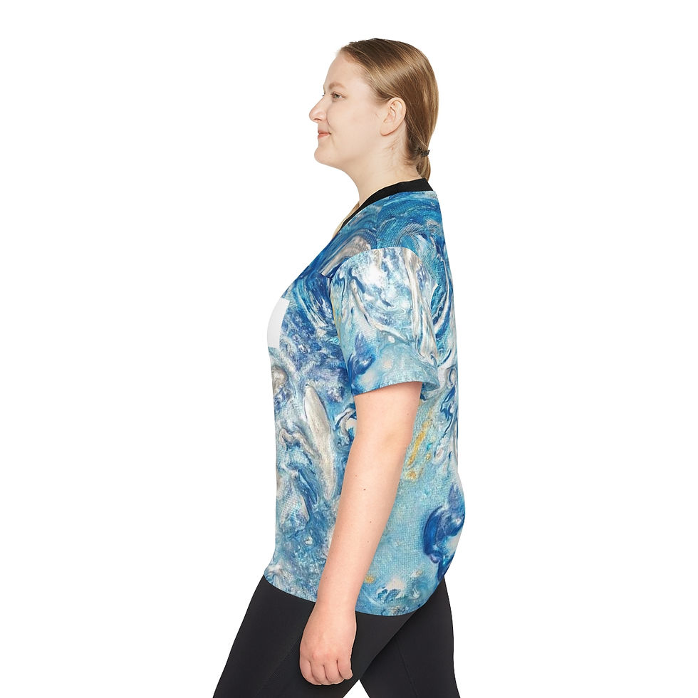 Thumbnail: Nemic Brand "Tidal Wave" Unisex Football Jersey (AOP)