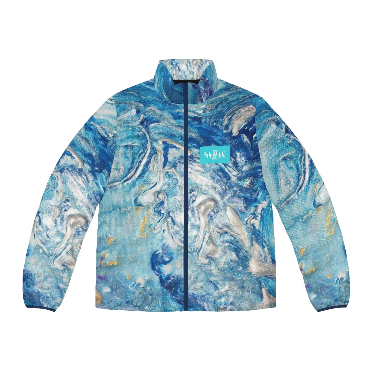 Nemic Brand LuXu "Tidal Wave" OG Men's Puffer Jacket (AOP)