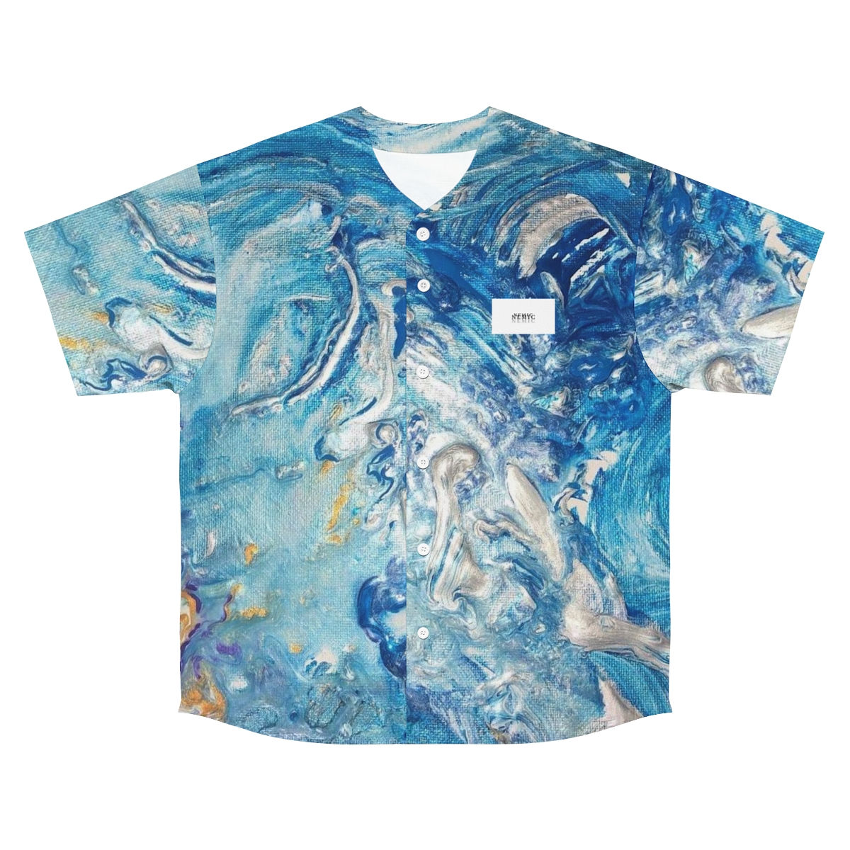Nemic Brand LuXu "Tidal Wave" Men's Baseball Jersey (AOP)