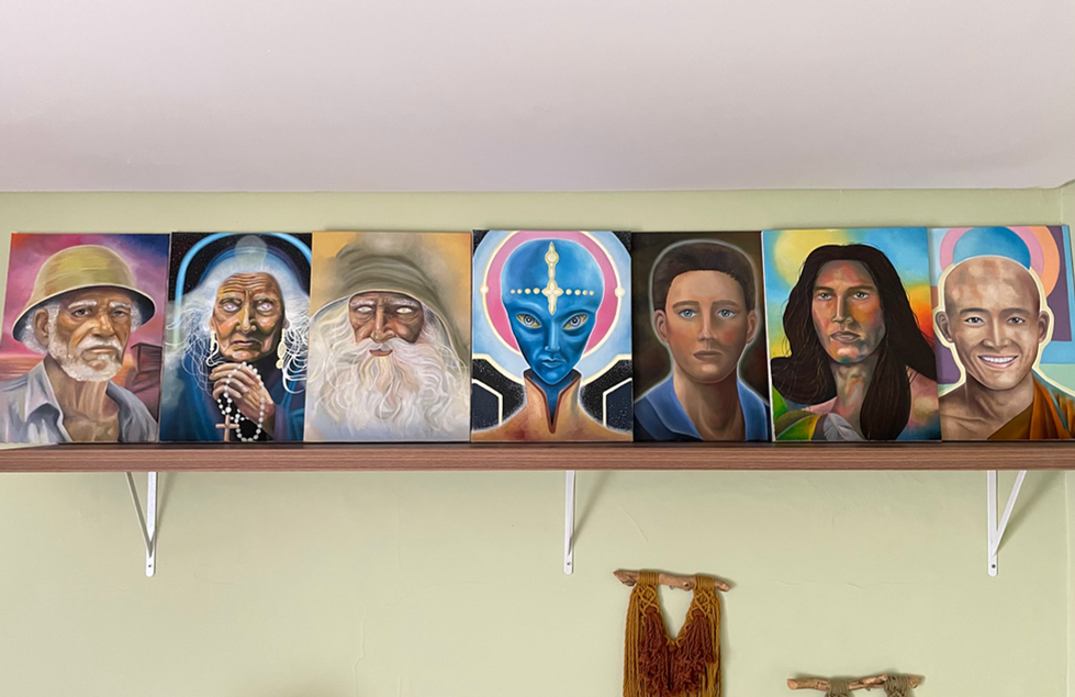 pintura de mentores espirituais