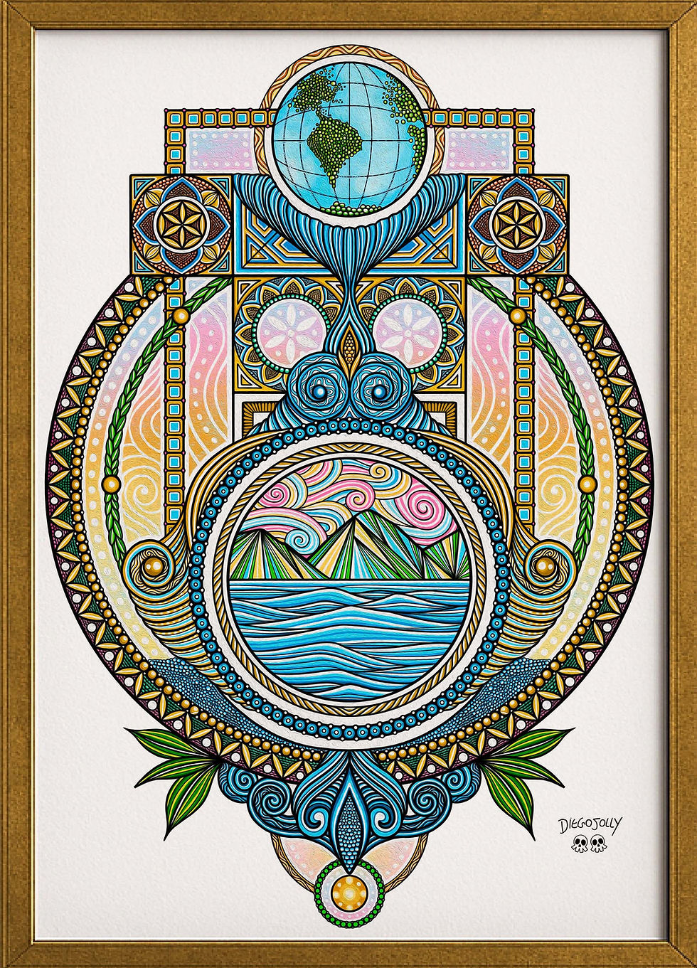 quadro da alma o nascimento e as águas, do artista diego jolly