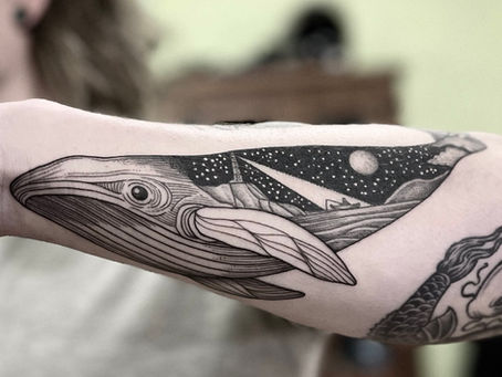 🐋 Tatuagem de Baleia: O Arquétipo das Profundezas e o Chamado do Inconsciente