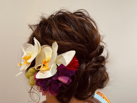 和装前撮りヘアスタイル