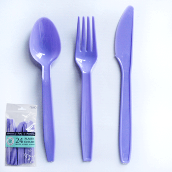 Thumbnail: Plastic Cutlery (Pack of 24) - Variety of Colours