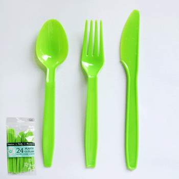 Thumbnail: Plastic Cutlery (Pack of 24) - Variety of Colours
