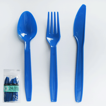 Thumbnail: Plastic Cutlery (Pack of 24) - Variety of Colours