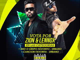 Zion y Lennox con 2 nominaciones en los Latin American Music Awards