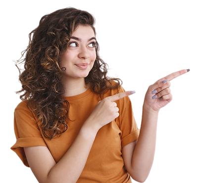 attractive-enthusiastic-armenian-young-woman-curly-hair-pointing-looking-intrigued-left-sh