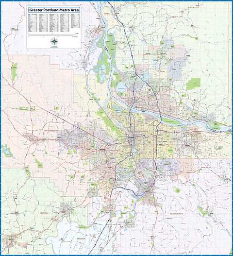 Greater Portland Oregon Area Map Land Use Portland, Oregon