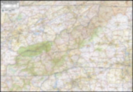 Western North Carolina Laminated Wall Map