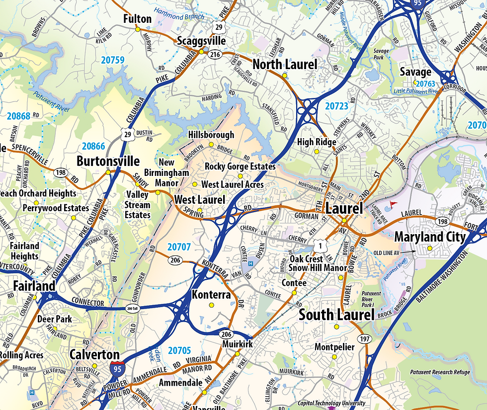 Thumbnail: Baltimore Region Laminated Wall Map