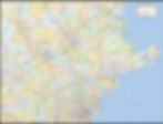 Boston North Shore Laminated Wall Map