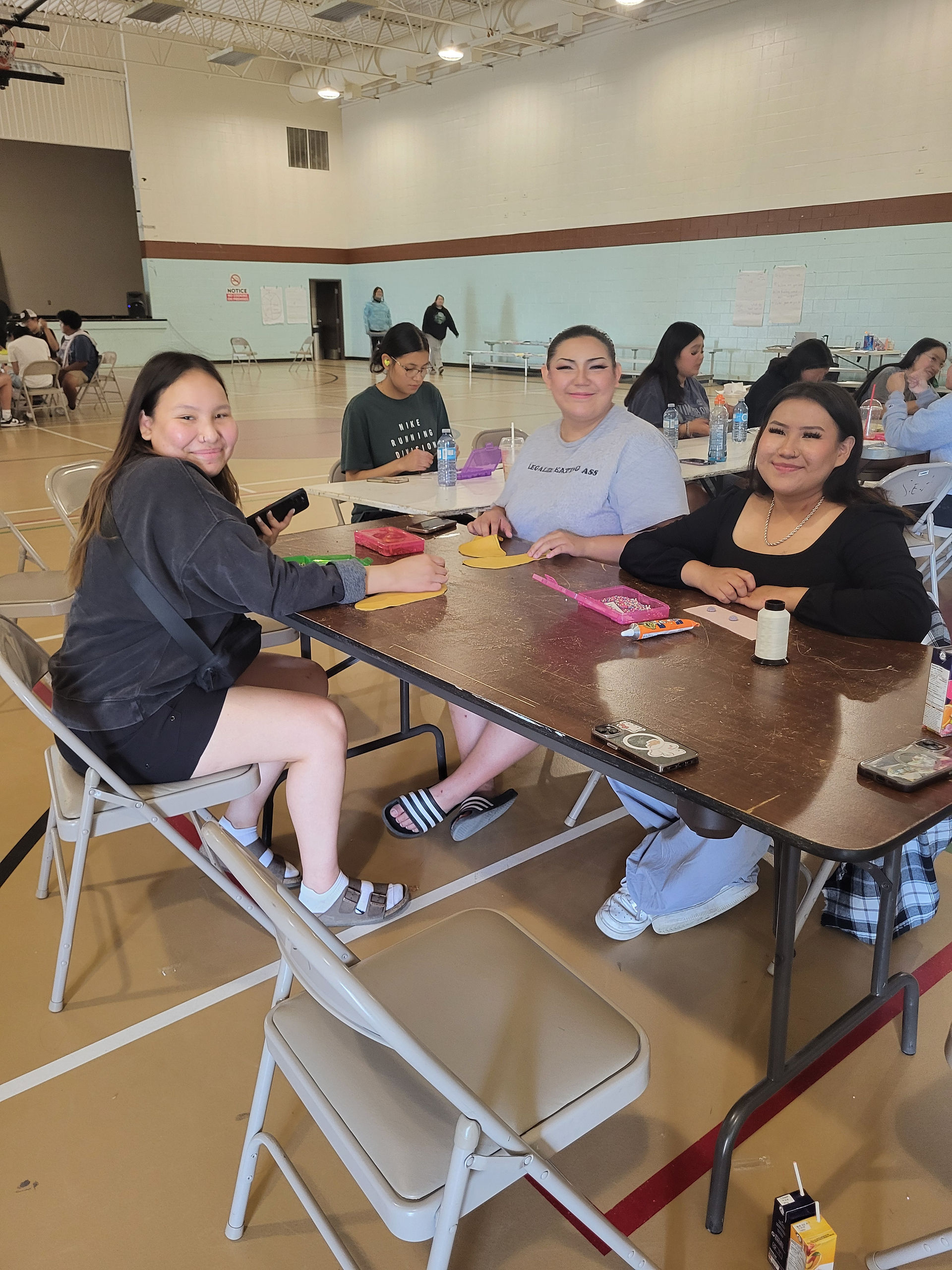 Indigenous learners working at table