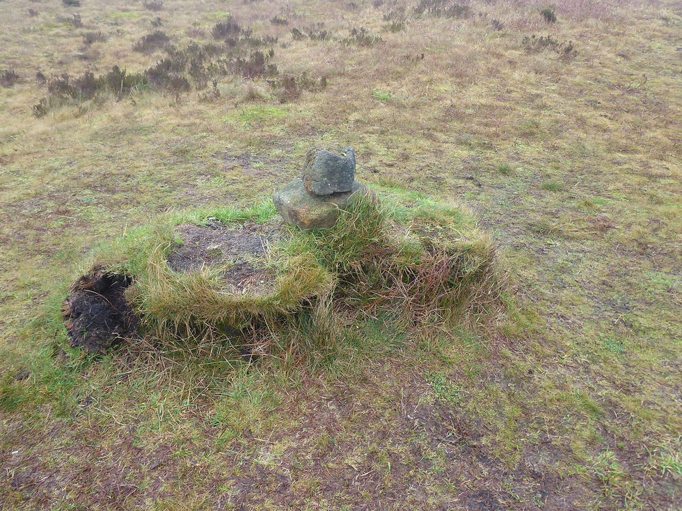 Kinder Scout summit cairn, Peak District