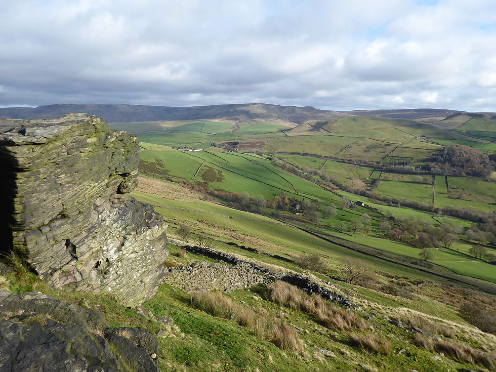 Kinder Scout from Cracken Edge, Peak District