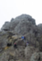 Curved Ridge, Buachaille Etive Mor, approaching the crux
