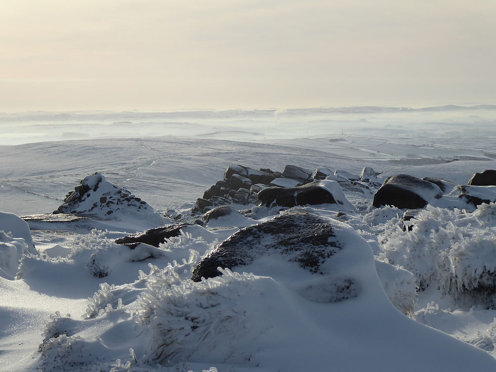 Looking south from Edale Rocks, Kinder Scout, Derbyshire