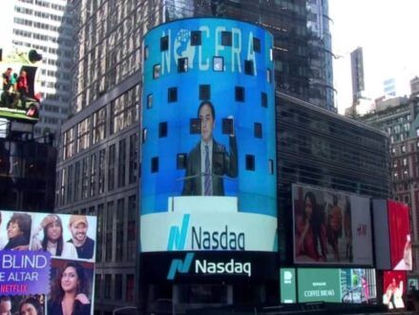 Platinum Strontium International Holding and Guidance Enterprise listed on NASDAQ, from Times Square