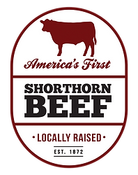Logo of the American Shorthorn Association’s Shorthorn Beef - Locally Raised program, representing the promotion of high-qual