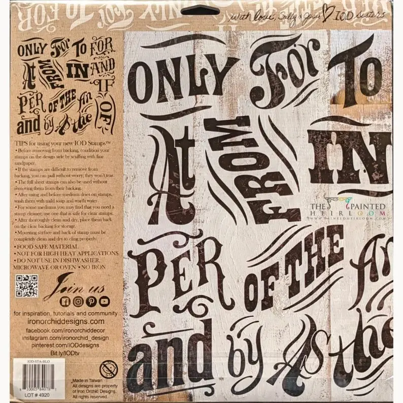 Block Type 12x12 IOD Stamp
