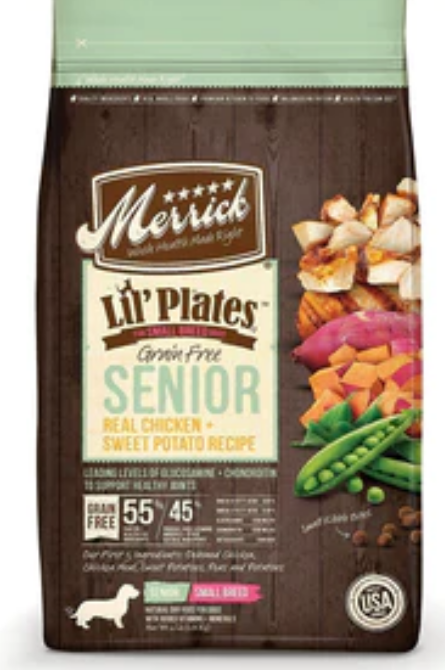 Merrick Lil' Plates Grain-Free Senior - Chicken & Sweet Potato Small Breed -12lb