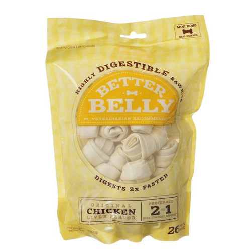 Better Belly Rawhide Chicken Liver Bones Mini TRex Pet Shop