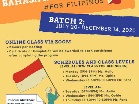 [PROJECT] Free Bahasa Indonesia Class for Filipinos