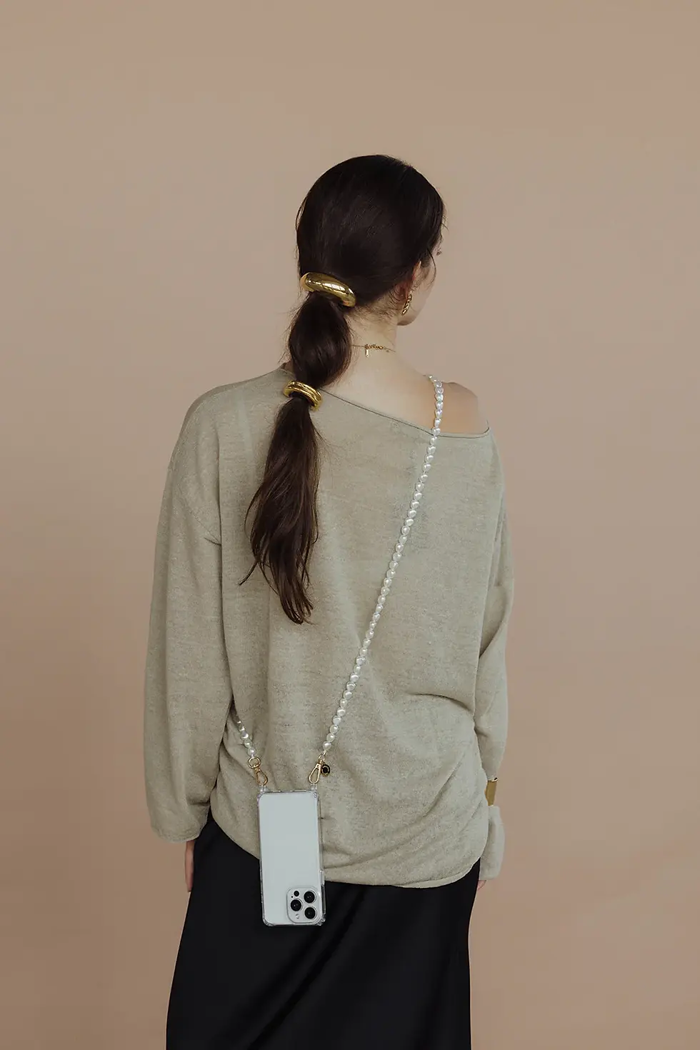 Thumbnail: Lange telefoonkoord - parels